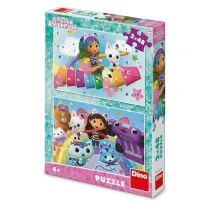 Puzzle Koci Domek Gabi T�cza 2x48el Dino Toys