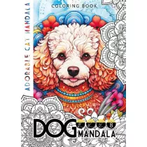 Kolorowanka A4 8 obrazkw Dog mandala Psy