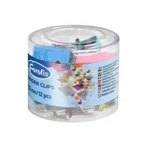 Alfa Pastello Klipy biurowe 32mm kolorowe Pastel 12 szt.