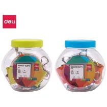 Deli Klipsy do akt 25mm mix kolor�w 12 szt.