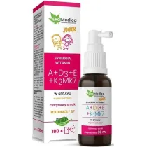 Ekamedica Witaminy A D3 E K2 Mk7 spray junior Suplement diety 30 ml