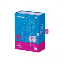 Satisfyer Feel Good Menstrual Cup zestaw kubeczkw menstruacyjnych Lila 15 ml + 20 ml