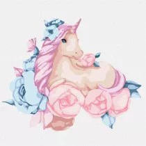 Malowanie po numerach - Bajkowy jednoro�ec 30x30cm Ideyka