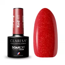 Claresa Soak Off UV/LED Red lakier hybrydowy 411 5 g
