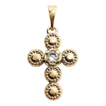 Zawieszka Krzy�yk z Cyrkoni� 21x14mm
