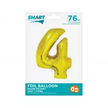 Godan Balon foliowy cyfra 4 zota Smart 76cm
