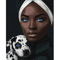 Ideyka Malowanie po numerach - Niebieskie spojrzenie 40x50cm