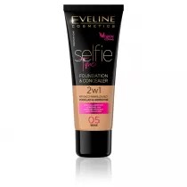 Eveline Cosmetics Selfie Time Foundation & Concealer kryj�co-nawil�aj�cy pok�ad i korektor 05 Beige 30 ml