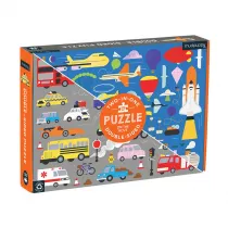 Puzzle dwustronne 2w1 rodki transportu 6+ Mudpuppy