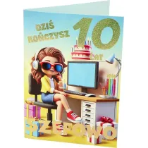 Nero KARNET URODZINY 10 B6 Z KOP NER A-018 FOL