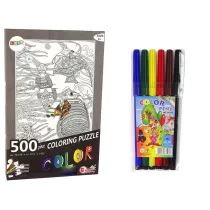 Puzzle 500 el. do kolorowania Ocean LeanToys