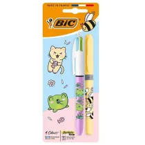 D�ugopis 4 Colors Kawaii mix+zakre�lacz ��ty BIC