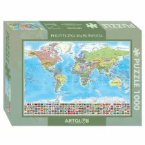 Puzzle 1000 - Mapa polityczna �wiata ArtGlob