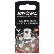 Bateria RAYOVAC s�uchowa 312 PR41 6szt na blistrze
