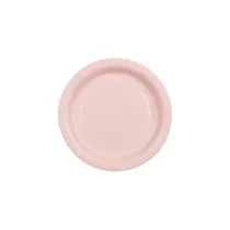 PartyDeco Talerzyki papierowe jasny r�owy 18cm