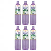 Okf Napj Farmers Aloe Vera z czstkami aloesu Blueberry Zestaw 6 x 1.5 l