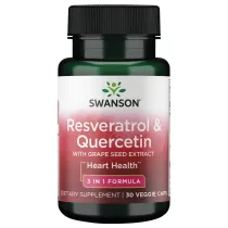 Swanson Resveratrol + Kwercetyna Suplement diety 30 kaps.