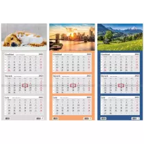 Kalendarz 2023 Tr�jdzielny LUX mix 3 wzory