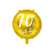 PartyDeco Balon foliowy 70th Birthday z�oty 45cm
