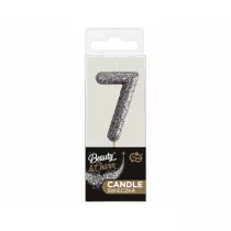 Godan �wieczka na tort cyfra 7 brokatowa 11.5x3.5cm