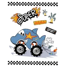 Diamentowa mozaika - Samoch�d delfin 15x20cm Ideyka