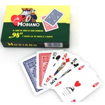 ''98'' Karty do gry, zestaw 2 talii, czerwone, niebieskie Modiano