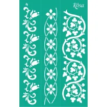 Szablon samoprzylepny wielokrotnego uytku ornament kwiatowy 13x20cm
