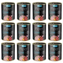Piper Mokra karma dla psa z jagnicin i marchewk Zgrzewka 12 x 800 g