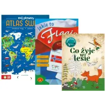 Pakiet Ma�ego Odkrywcy: M�j pierwszy atlas �wiata, Co �yje w lesie. Kolorowanka, Jakie to flagi?