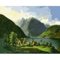 Ideyka Malowanie po numerach - Jeziorowy pejza� 40x50cm