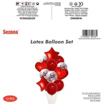 Zestaw balon�w. Serce 12 sztuk