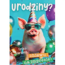Karnet okazjonalny B6 z kopert� Urodziny PAN DRAGON KB6HOLO-08