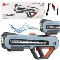 Karabin W12 elektryczny na wod LED szary 60cm Leantoys