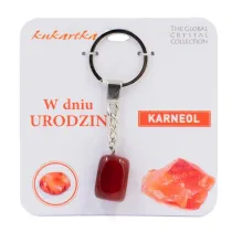 Kukartka Brelok W dniu urodzin karneol