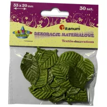 Titanum Ozdoba materiaowa licie jasnozielony 2,0x3,3cm