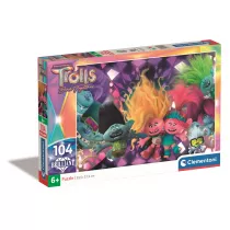 Puzzle 104 el. Brilliant Trolls 3 Clementoni