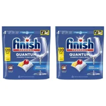 Finish Quantum Kapsuki do zmywarki Lemon All in 1 zestaw 2 x 120 szt.