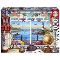 Puzzle 1000 el. Pok�j z widokiem na morze Educa