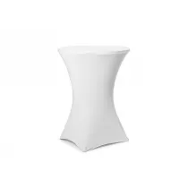 PartyDeco Pokrowiec na st� koktajlowy bia�y 80x110cm