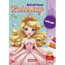 Kolorowanka z naklejkami. Kolorowe krlewny