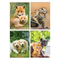 Herlitz Zeszyt A4 Animals mix linia podwjna 32 kartki