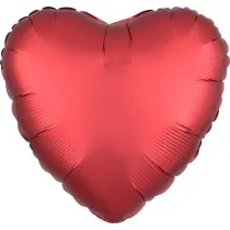Amscan Balon foliowy Silk Lustre Dark czerwony serce luz