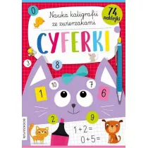 Cyferki nauka kaligrafii z pieskami i kotkami