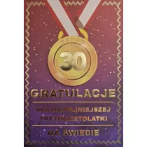 Yeku Karnet Urodziny 30 medal damskie