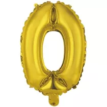 Amscan Balon foliowy mini cyfra 0 z�ota 30,5x40cm