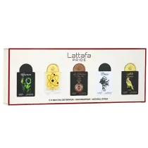 Lattafa Zestaw Pride Affection Woda perfumowana + Tharwah Gold Woda perfumowana + La Collection d`antiquity 1505 spray + Breeze spray + Shaheen Gold spray 5 x 20 ml