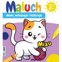 Miau. Maluch mwi, wskazuje i koloruje