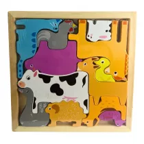 Puzzle drewniane zwierzta domowe Mz-Import