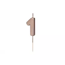 PartyDeco �wieczka urodzinowa 1 r�owe z�oto 4.5cm