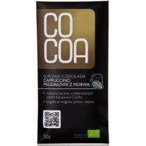 Cocoa Czekolada surowa cappuccino migdałowe z morwą 50 g Bio